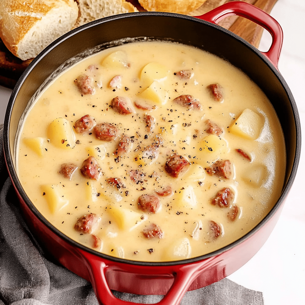 Cheesy Sausage Potato Soup