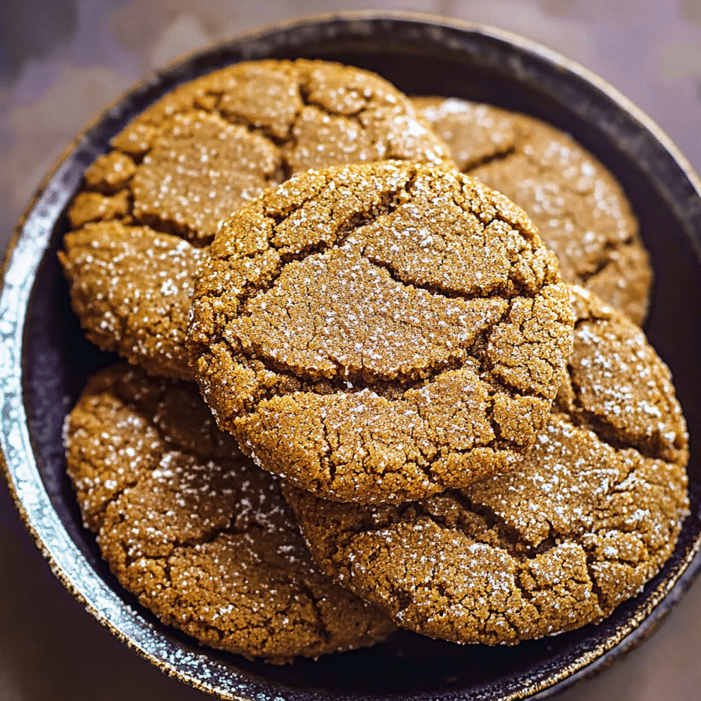 Vegan Almond Flour Ginger Molasses Cookies