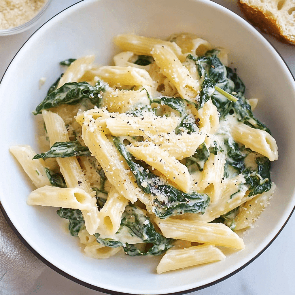 Pasta with Spinach, Easy & Quick!