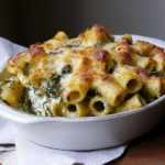 Baked Rigatoni with Spinach, Ricotta, and Fontina