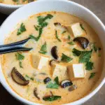Thai Coconut Soup (Vegan, with Tofu + Mushrooms)