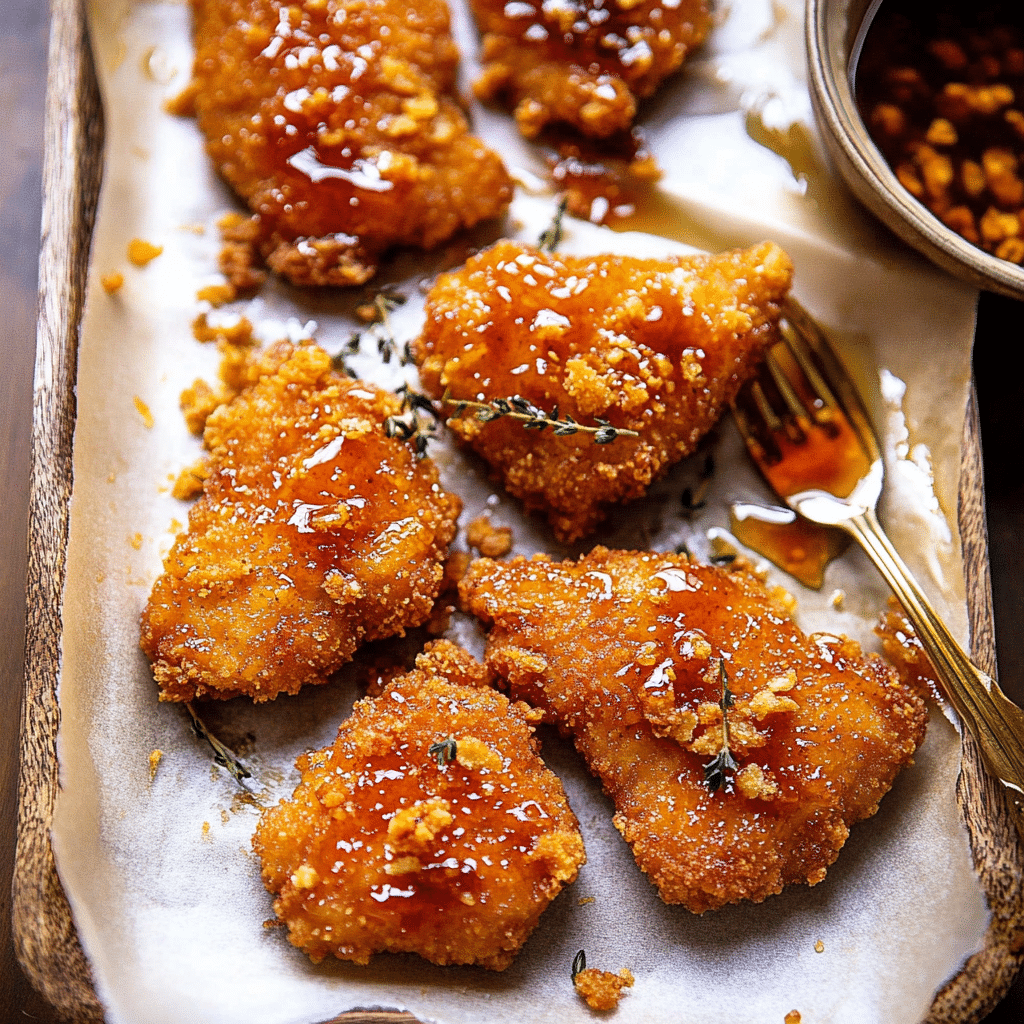 Baked Crunchy Hot Honey Chicken