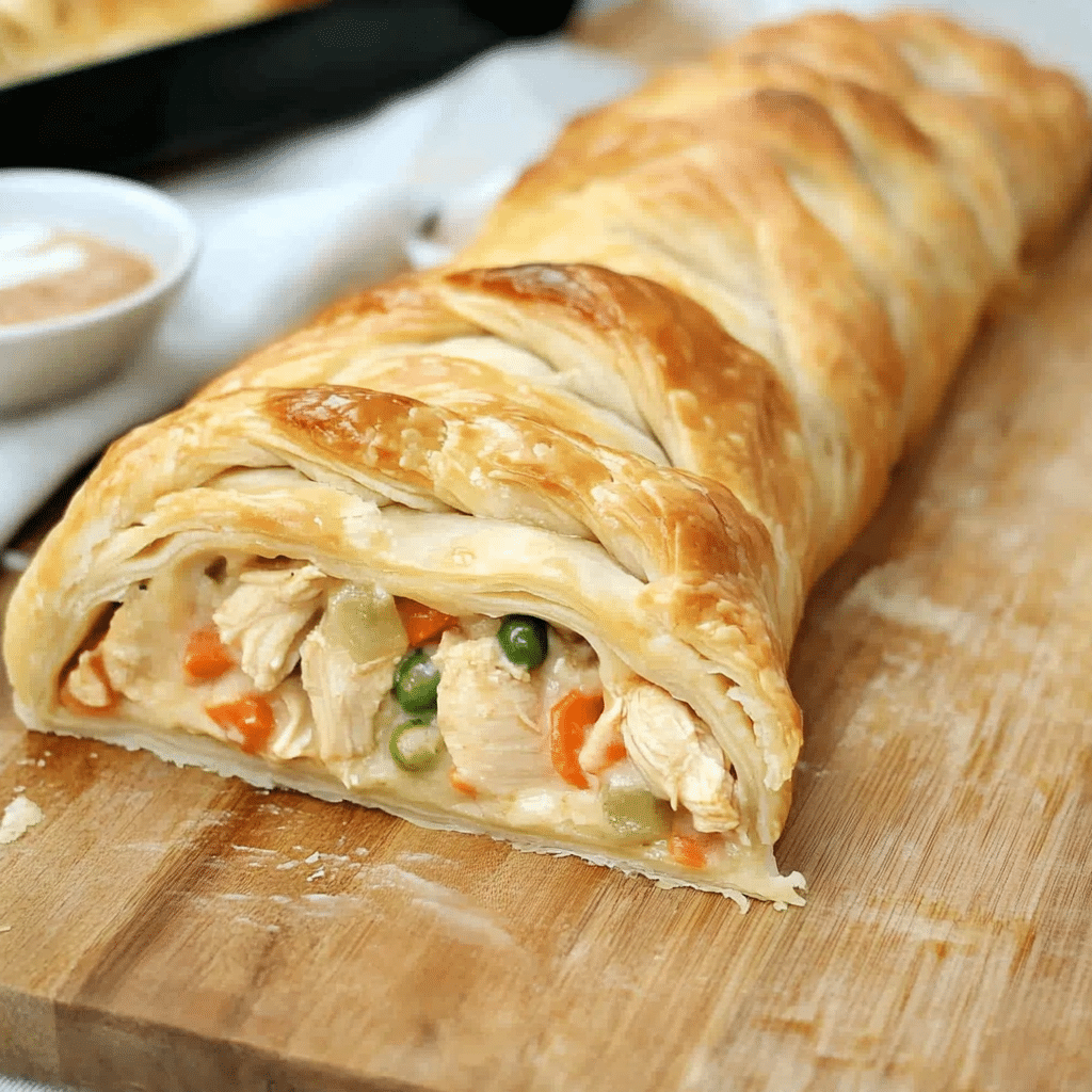 Chicken Pot Pie Crescent Braid