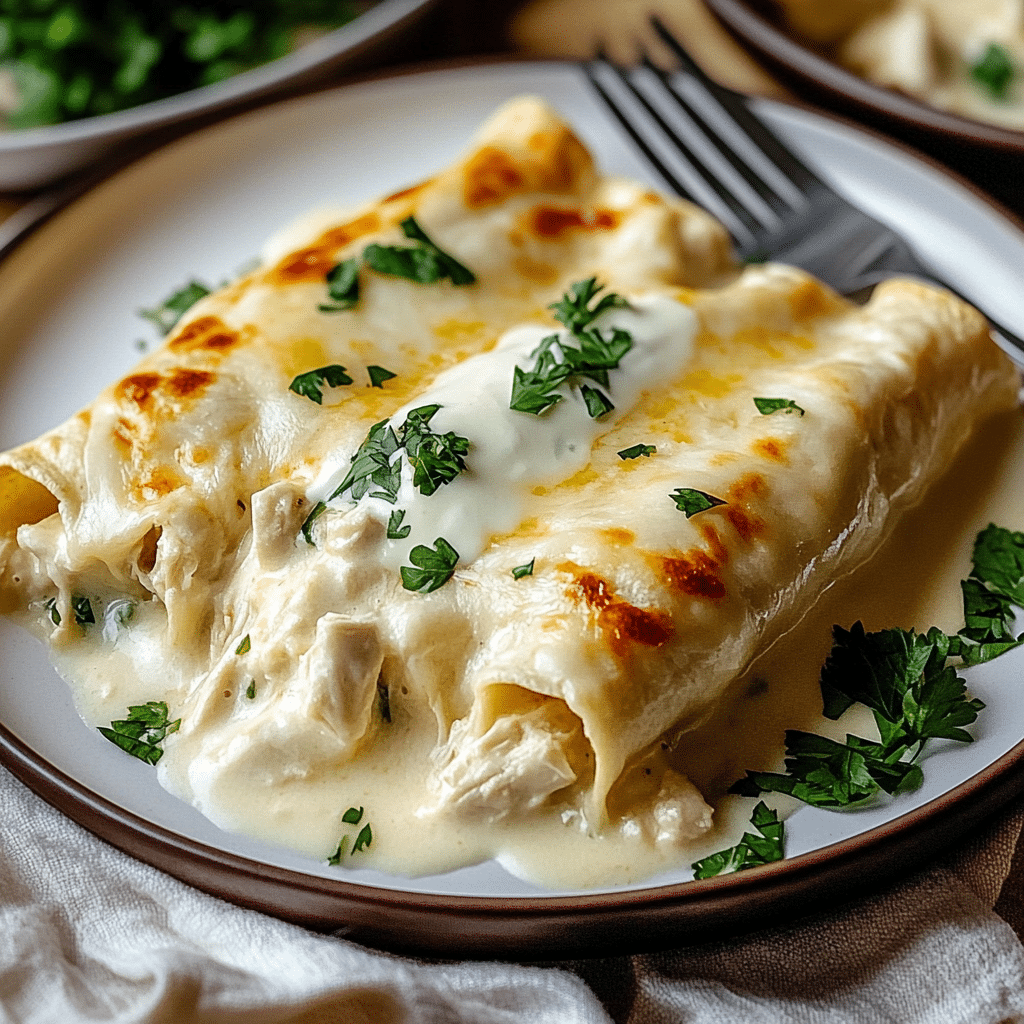 White Chicken Enchiladas Recipe