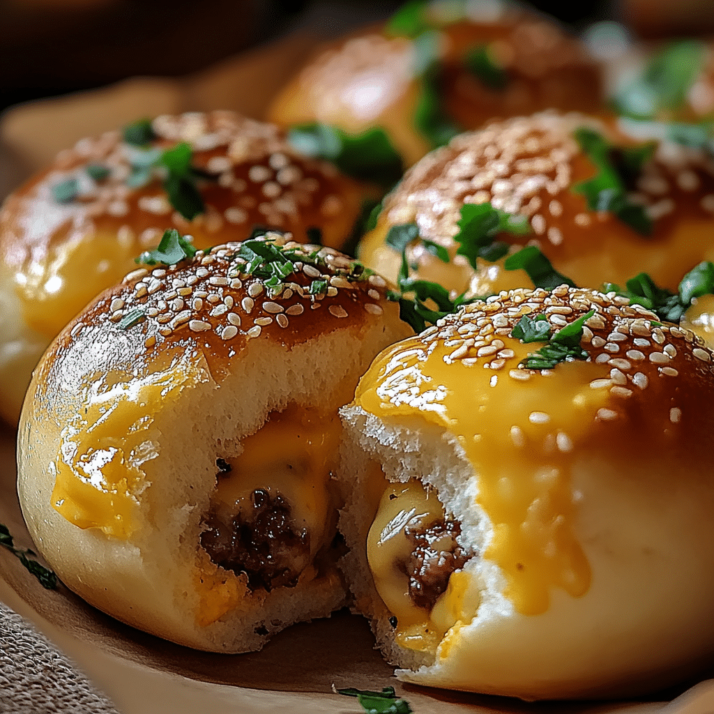 Garlic Parmesan Cheeseburger Bombs Recipe