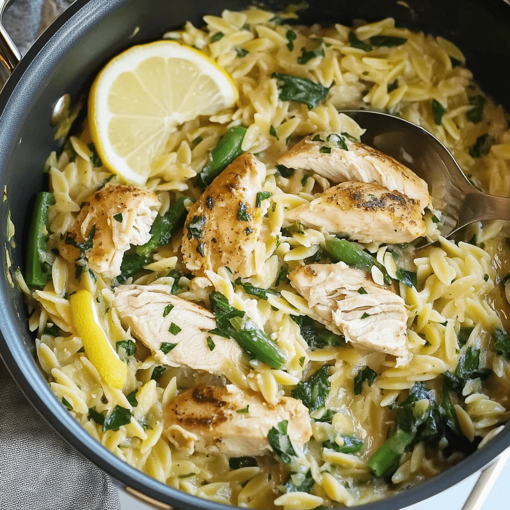 One Pot Lemon Chicken Orzo