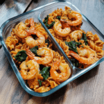 Healthy Shrimp Protein Pasta Meal Prep Bowl