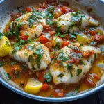 Cod in a Tomato Lemon Butter Sauce