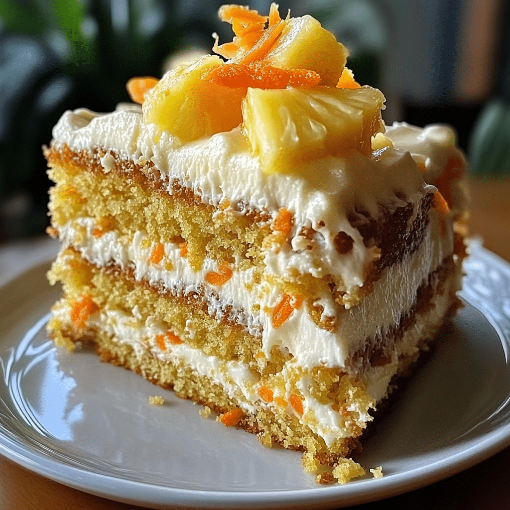 Hawaiian Pineapple Carrot Cream Cake