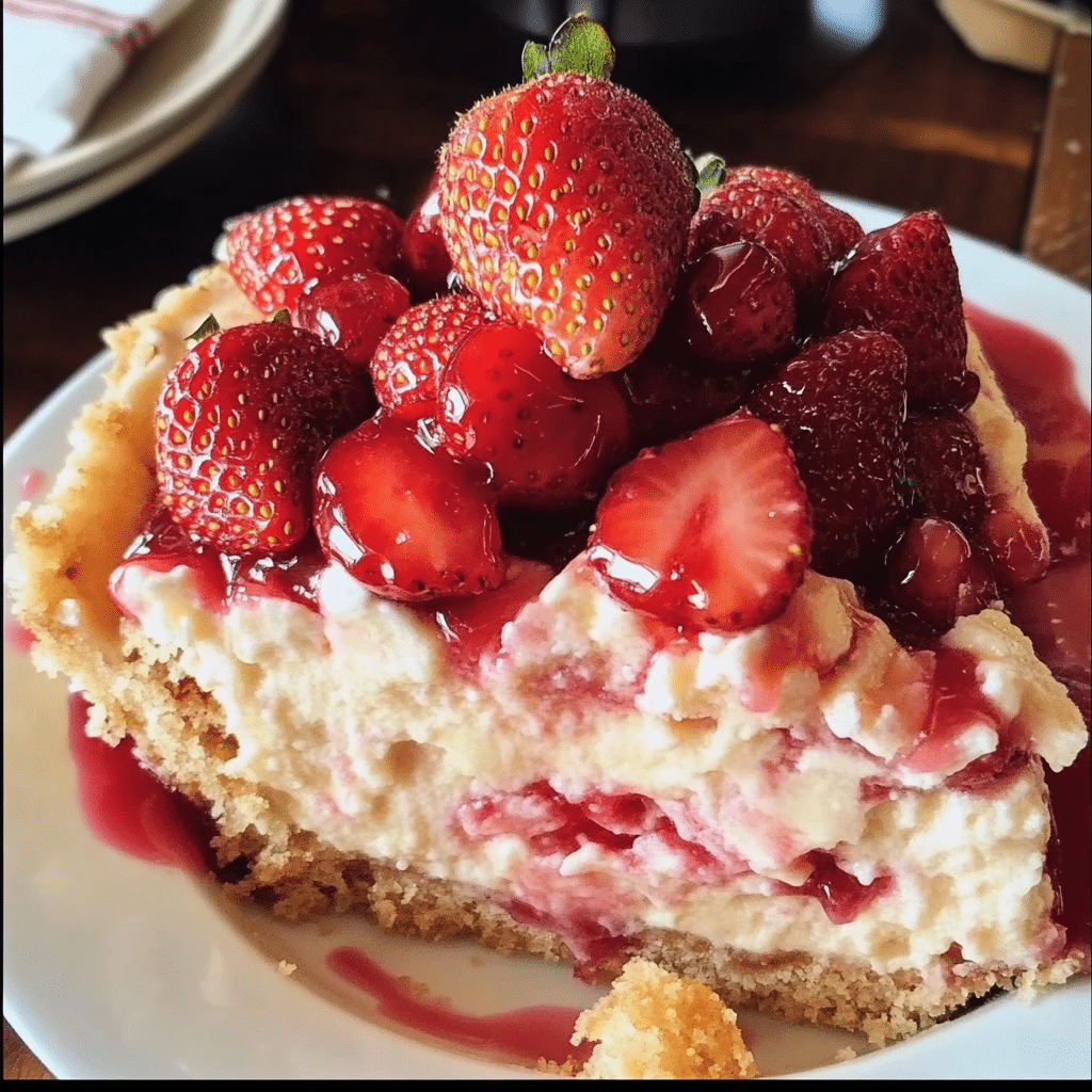 Strawberry Cheesecake Dump Cake