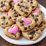 Heart-Shaped Chocolate Chip Cookies