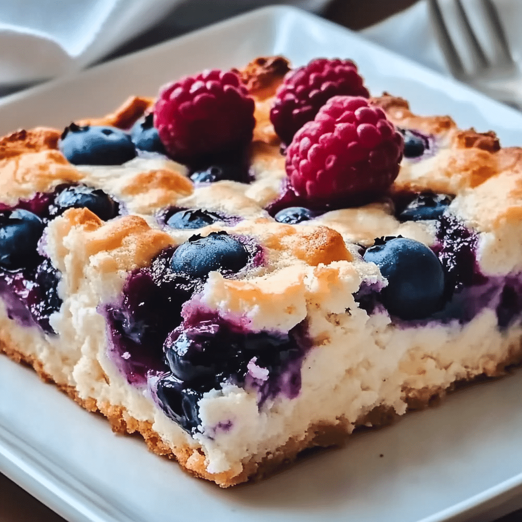 Blueberry Cottage Cheese Breakfast Bake