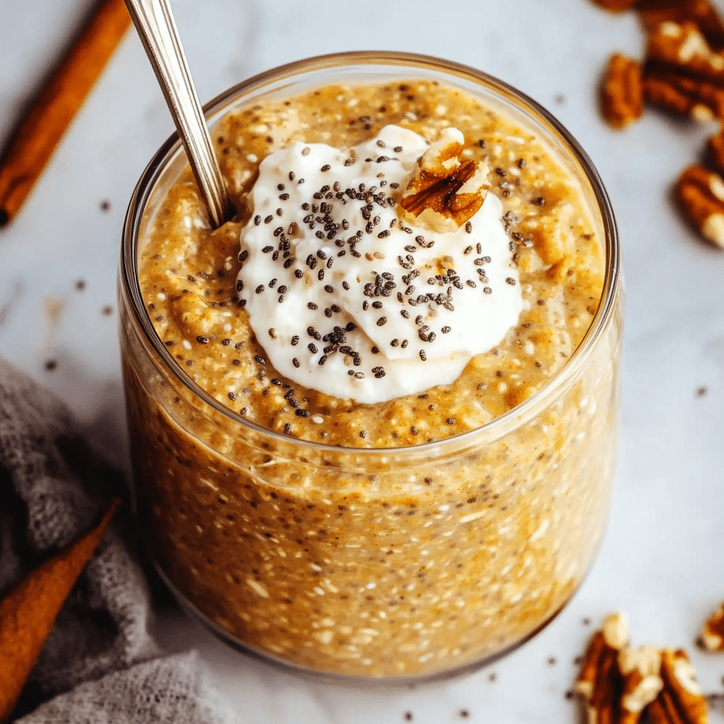 Pumpkin Pie Overnight Oats with Chia