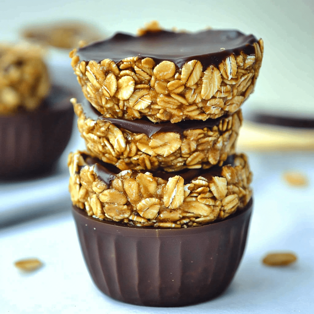 No Bake Peanut Butter Granola Cups