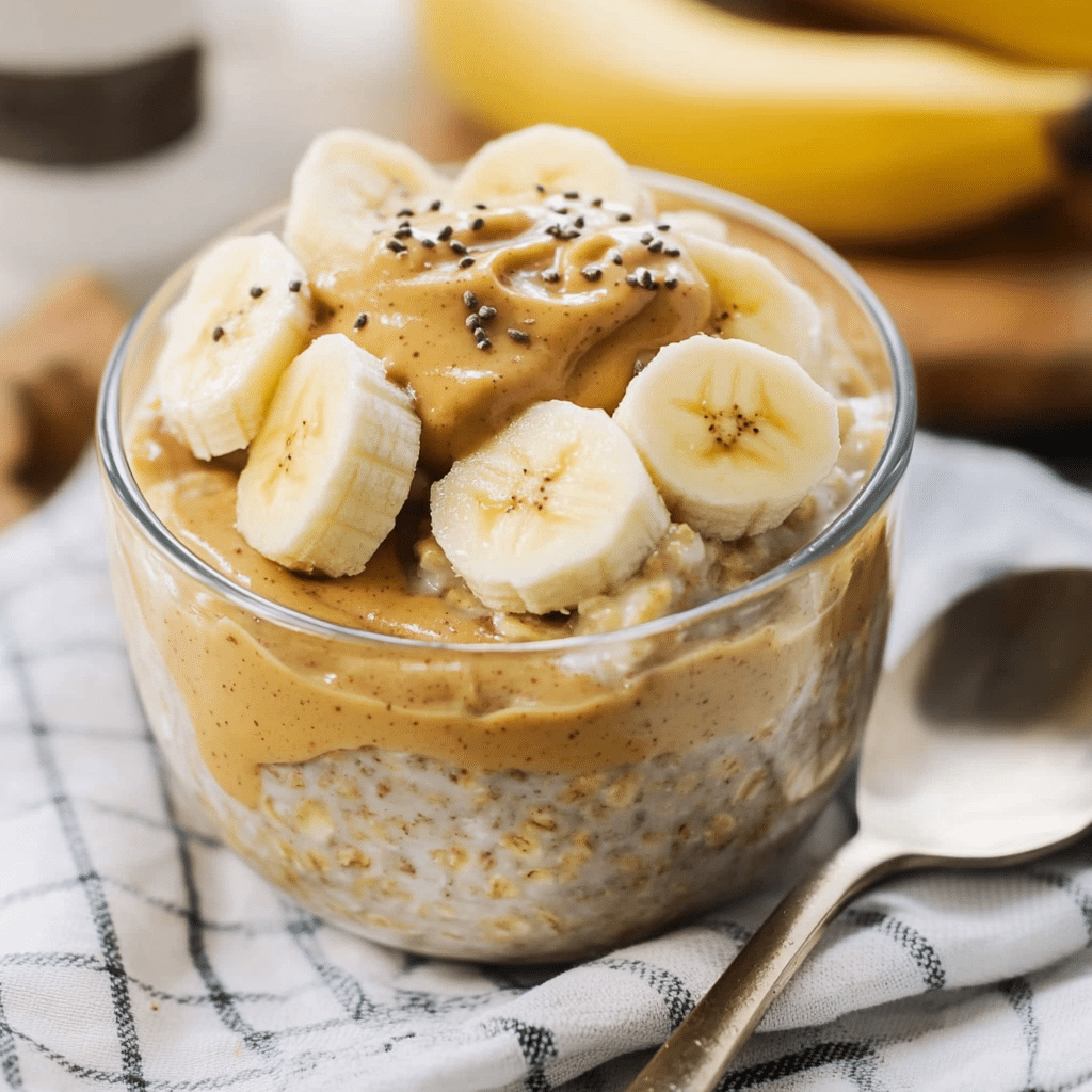 Peanut Butter Banana Overnight Oats