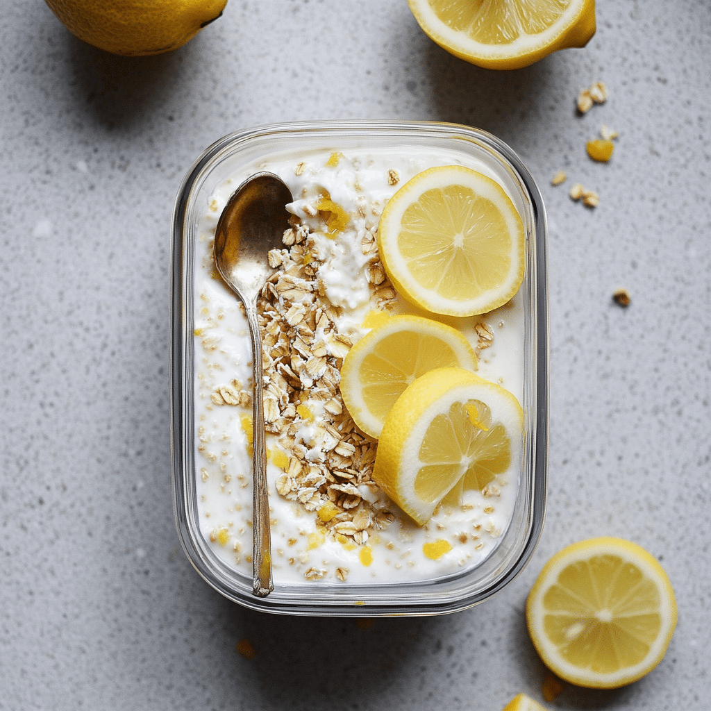 Lemon Cheesecake Overnight Oats