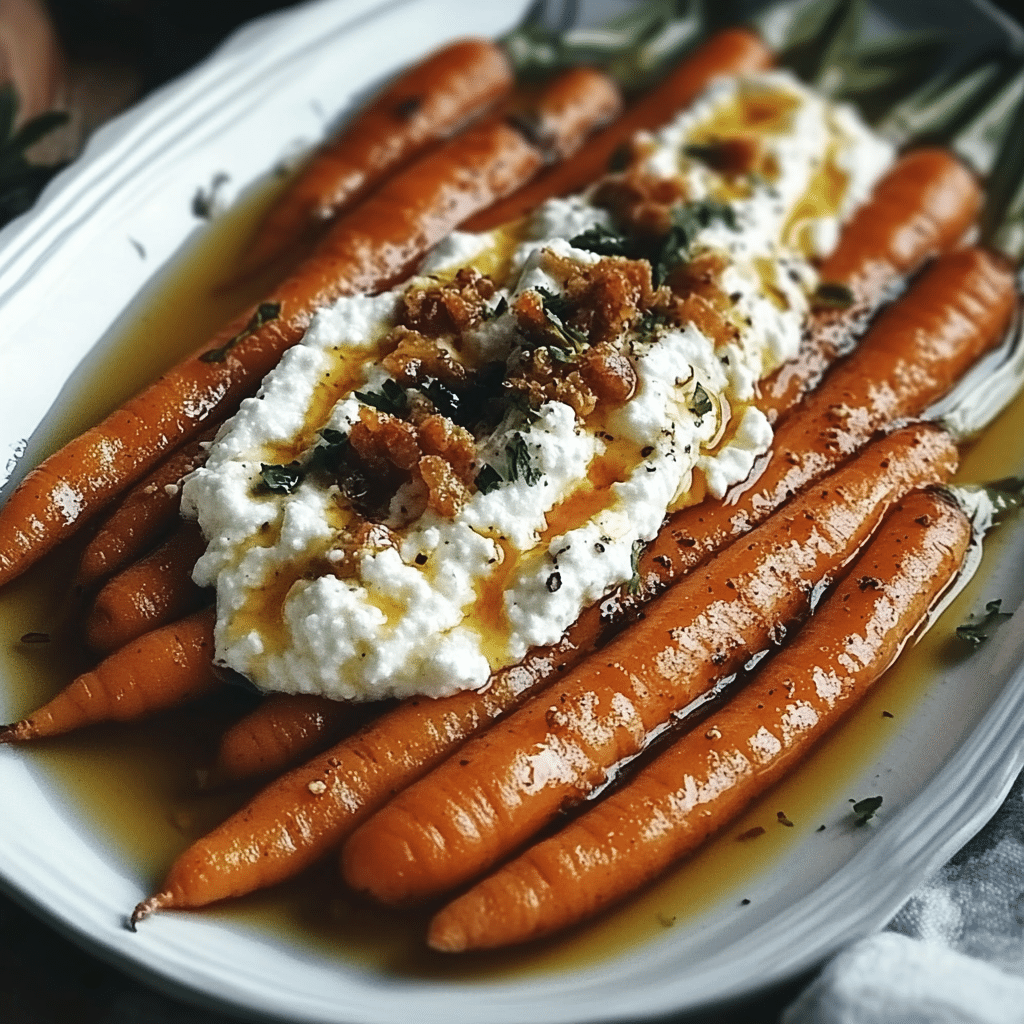 Roasted Carrots with Whipped Ricotta and Hot Honey
