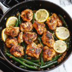 Lemon Garlic Butter Chicken and Green Beans Skillet