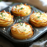 Parmesan Potato Stacks in Muffin Tin