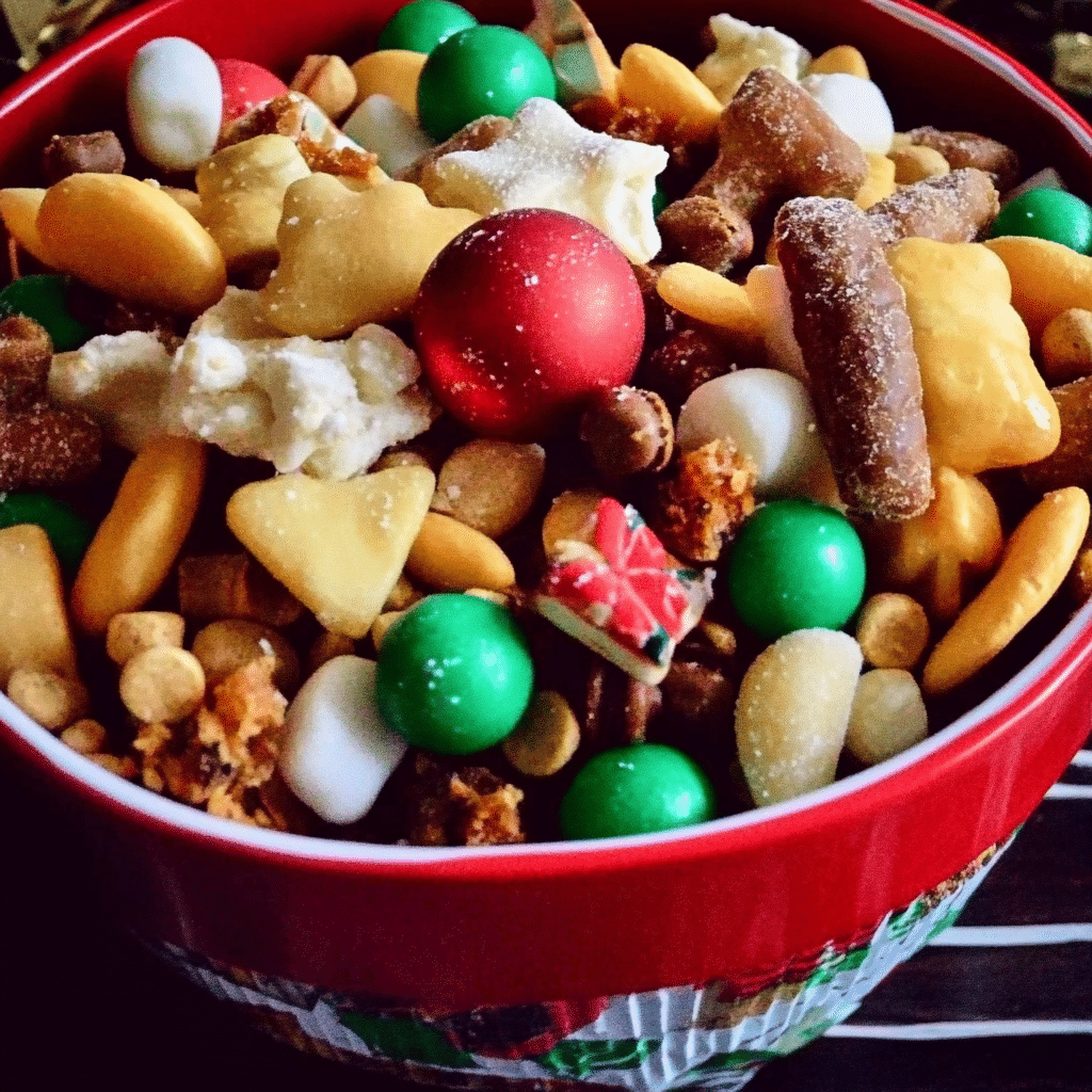 Sweet and Salty Holiday Snack Mix
