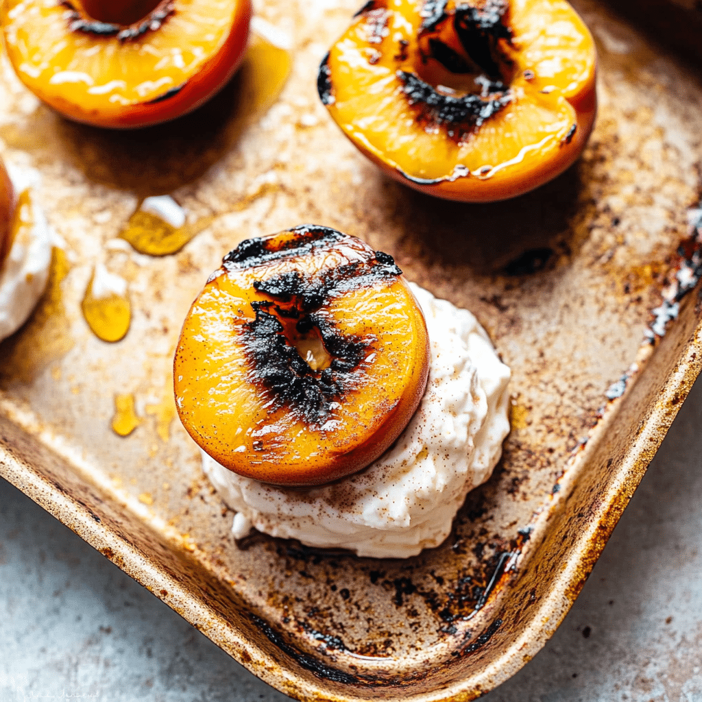 Grilled Peaches with Cinnamon Honey Ricotta