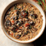 Creamy Wild Rice and Mushroom Soup