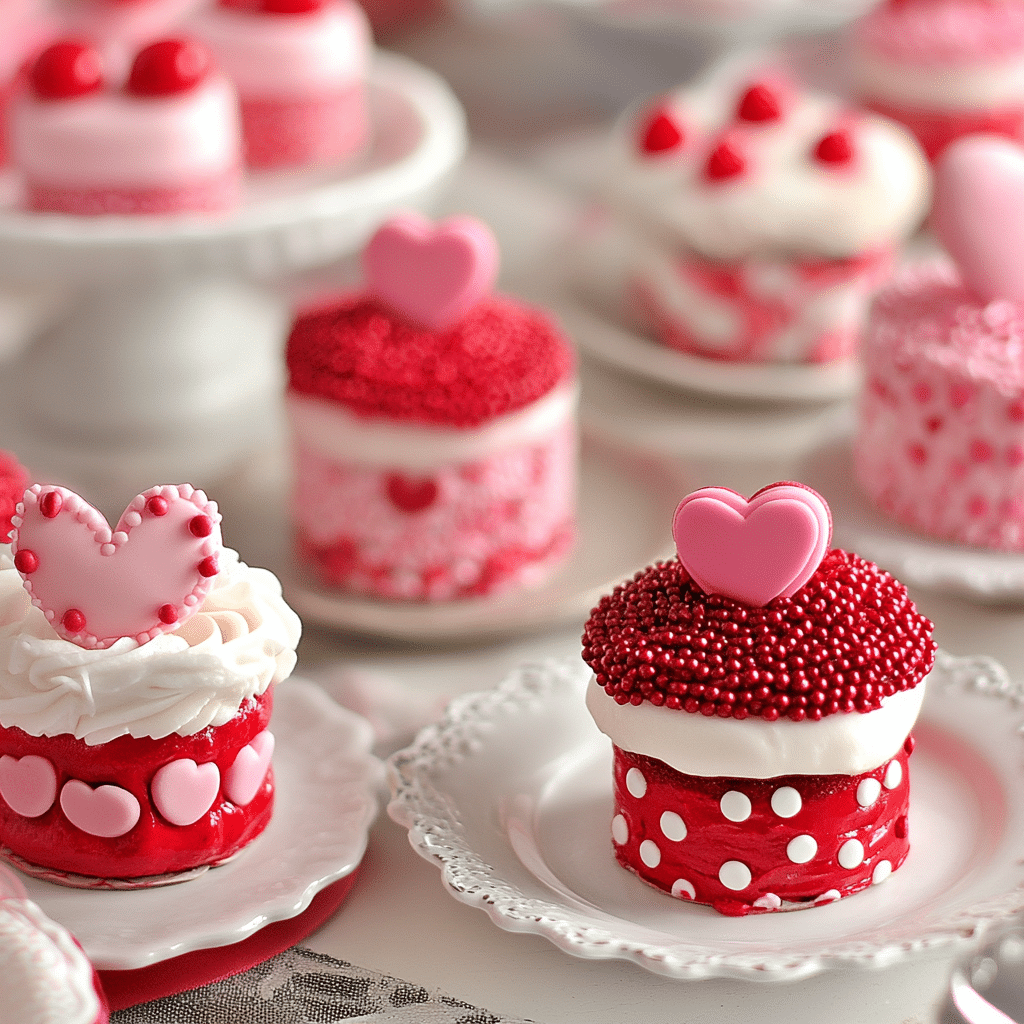 Easy Valentine’s Day Mini Cakes
