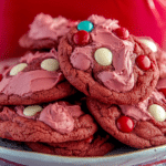 Red Velvet M&M Cake Mix Cookies