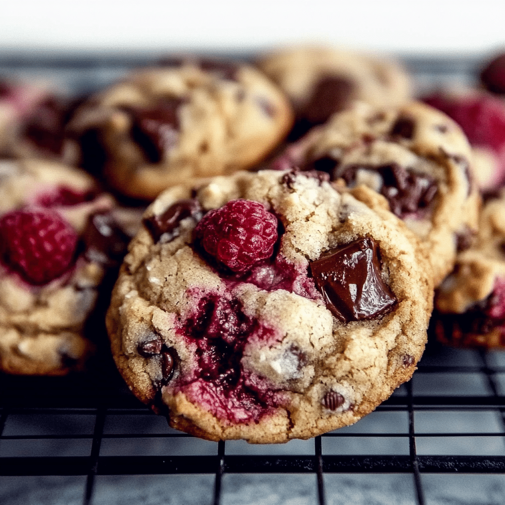 Raspberry Chocolate Chunk Cookies