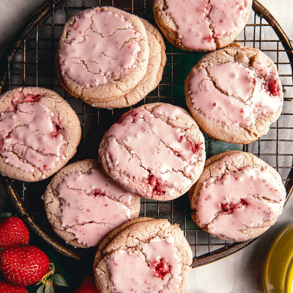 Double Strawberry Sugar Cookies