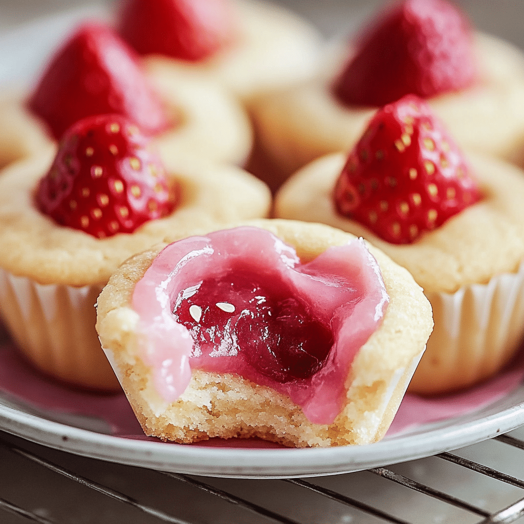 Elegant Strawberry Sugar Cookie Cups
