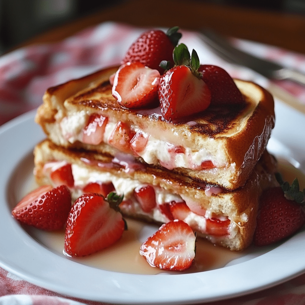 Strawberry Cheesecake Stuffed French Toast