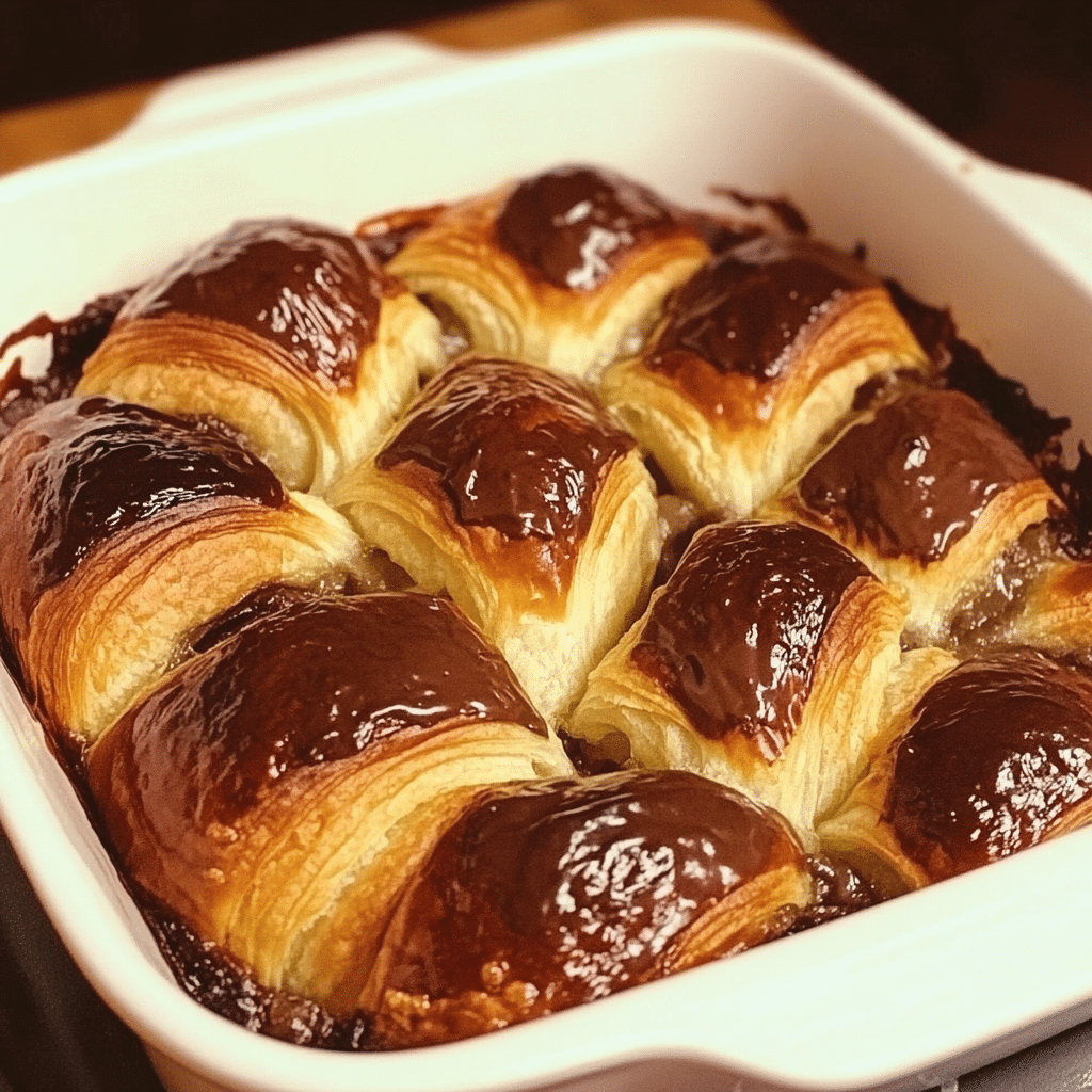 Chocolate Croissant Breakfast Bake