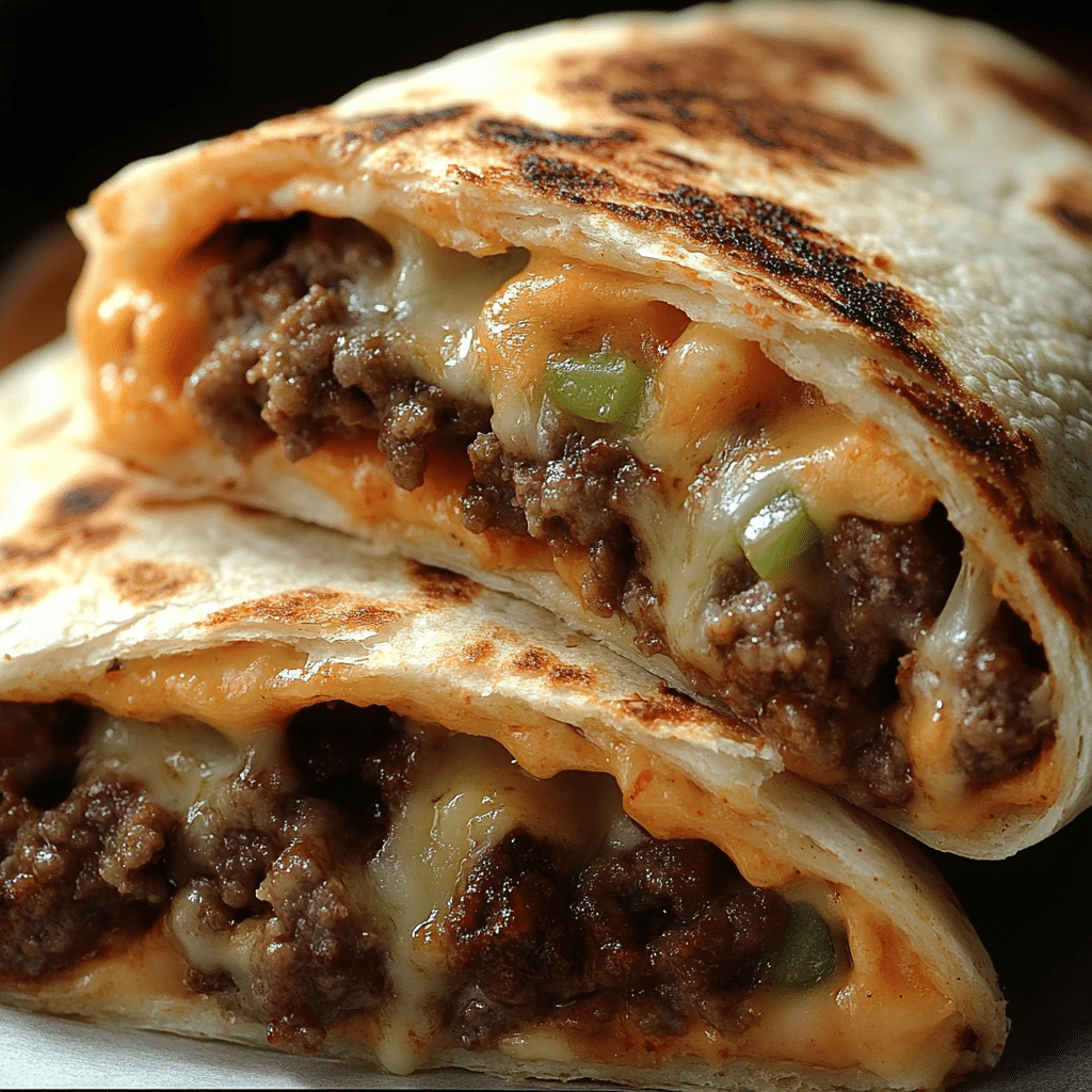 Grilled Cheeseburger Wraps