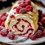 Raspberry White Chocolate Cake Roll Recipe