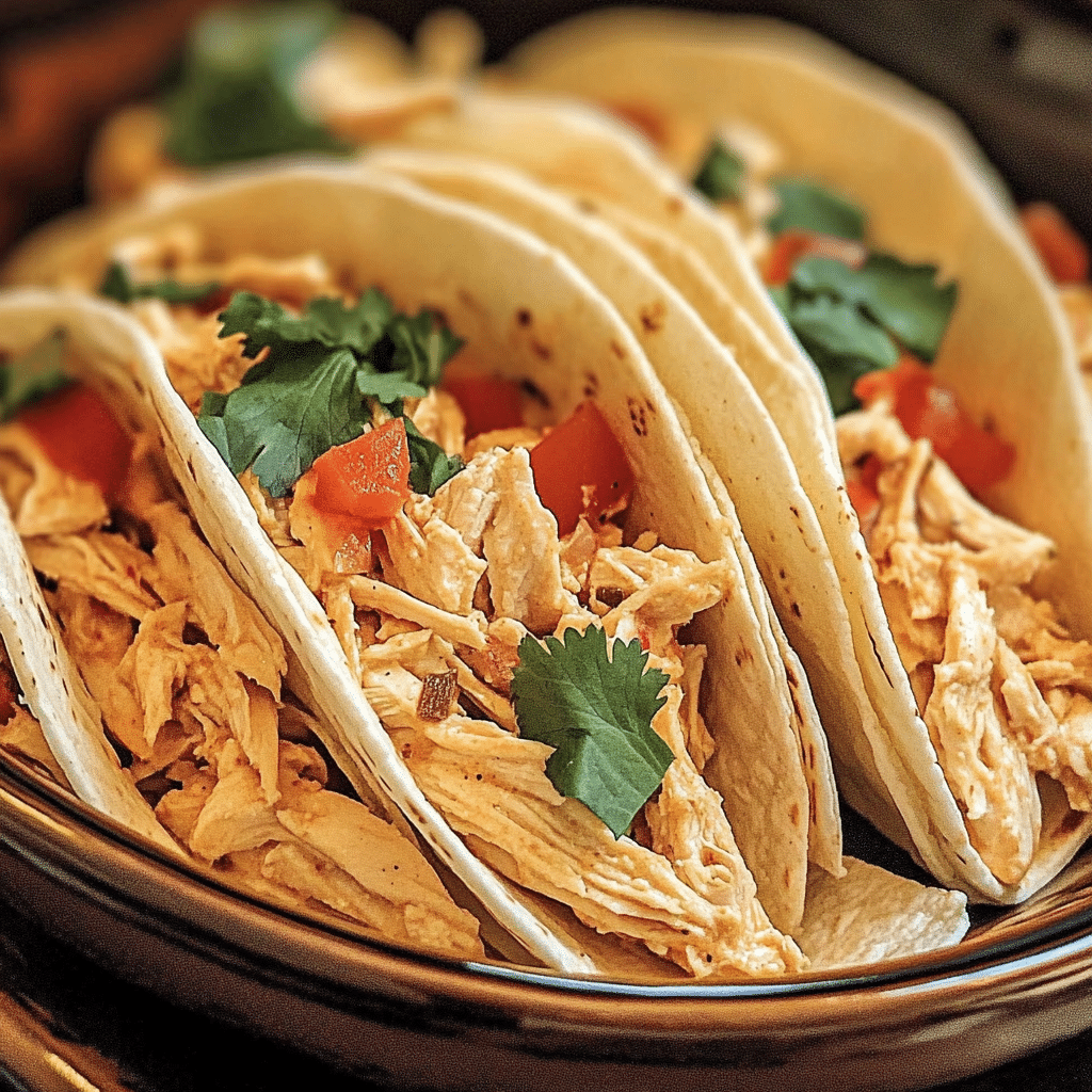 Slow Cooker Cool Ranch Chicken Tacos
