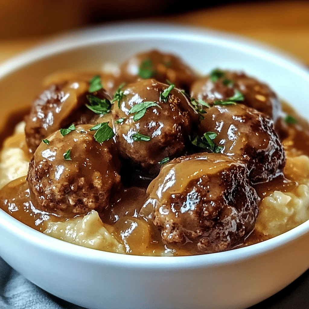 Crock Pot French Onion Beef Meatballs