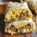Cheesy Sausage and Egg Wraps