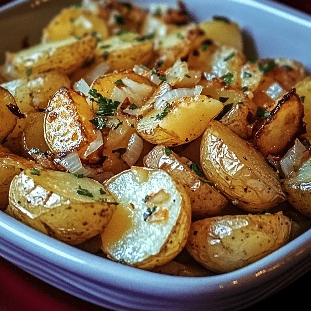 Oven Fried Potatoes & Onions