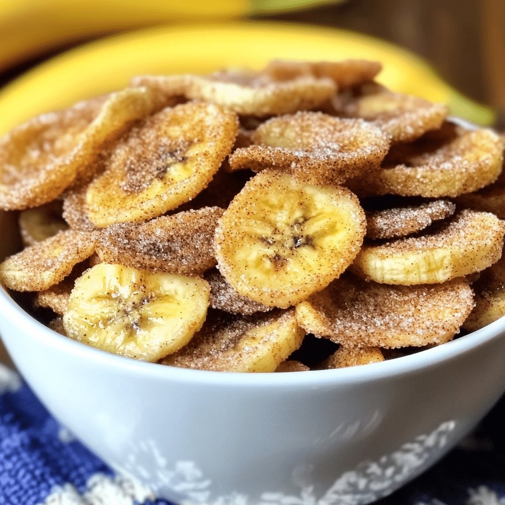 Cinnamon-Sugar Air Fryer Banana Chips