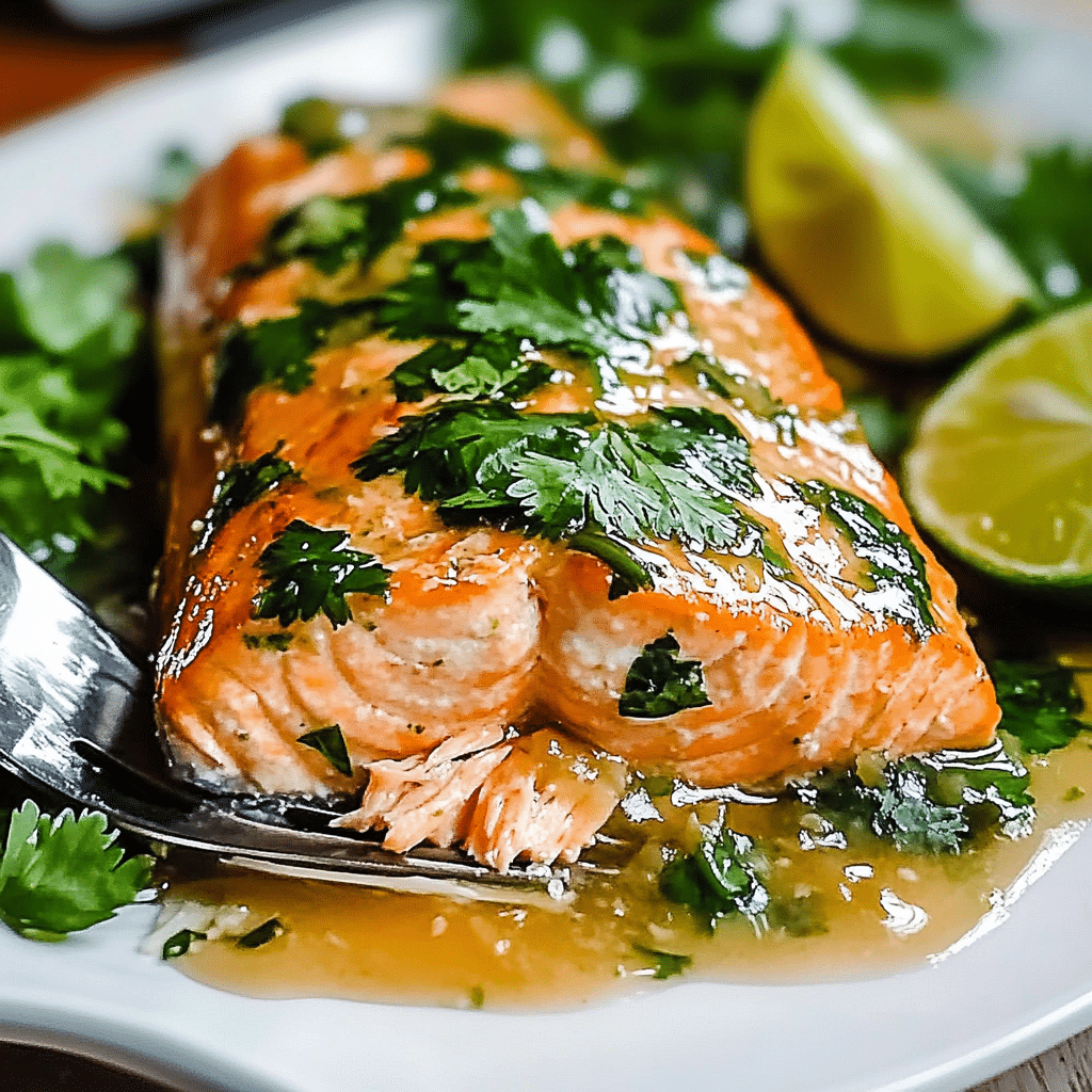 Cilantro Lime Honey Garlic Salmon