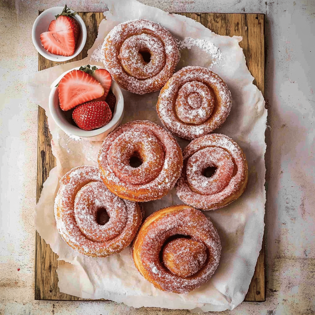 Strawberry Donut Rolls Recipe