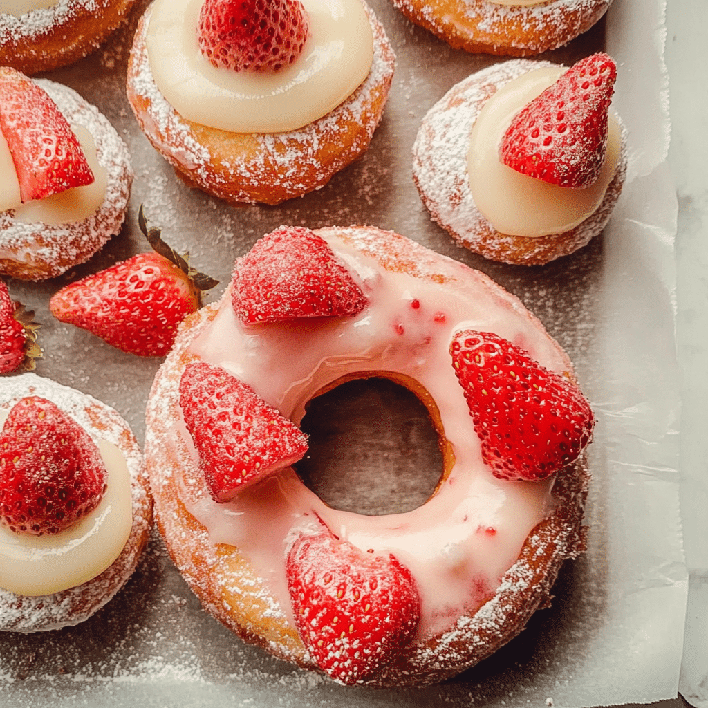 Strawberry Vanilla Bean Cronut