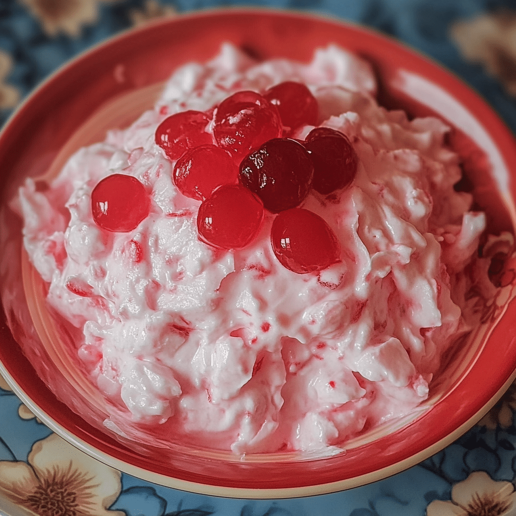 Pink Cherry Jell-O Fluff