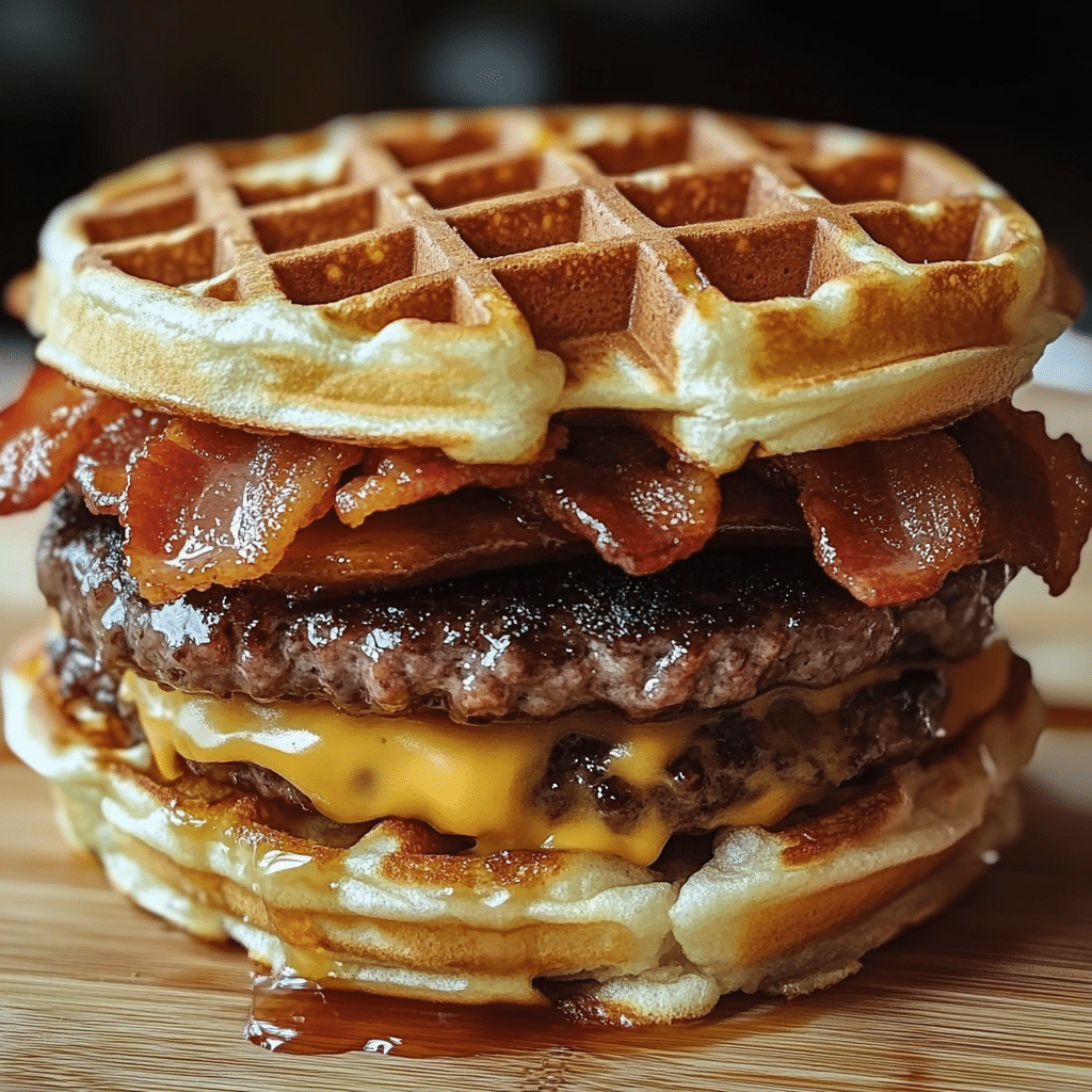 Maple Bacon Waffle Burger