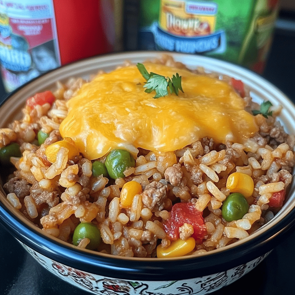 Taco Rice with Queso