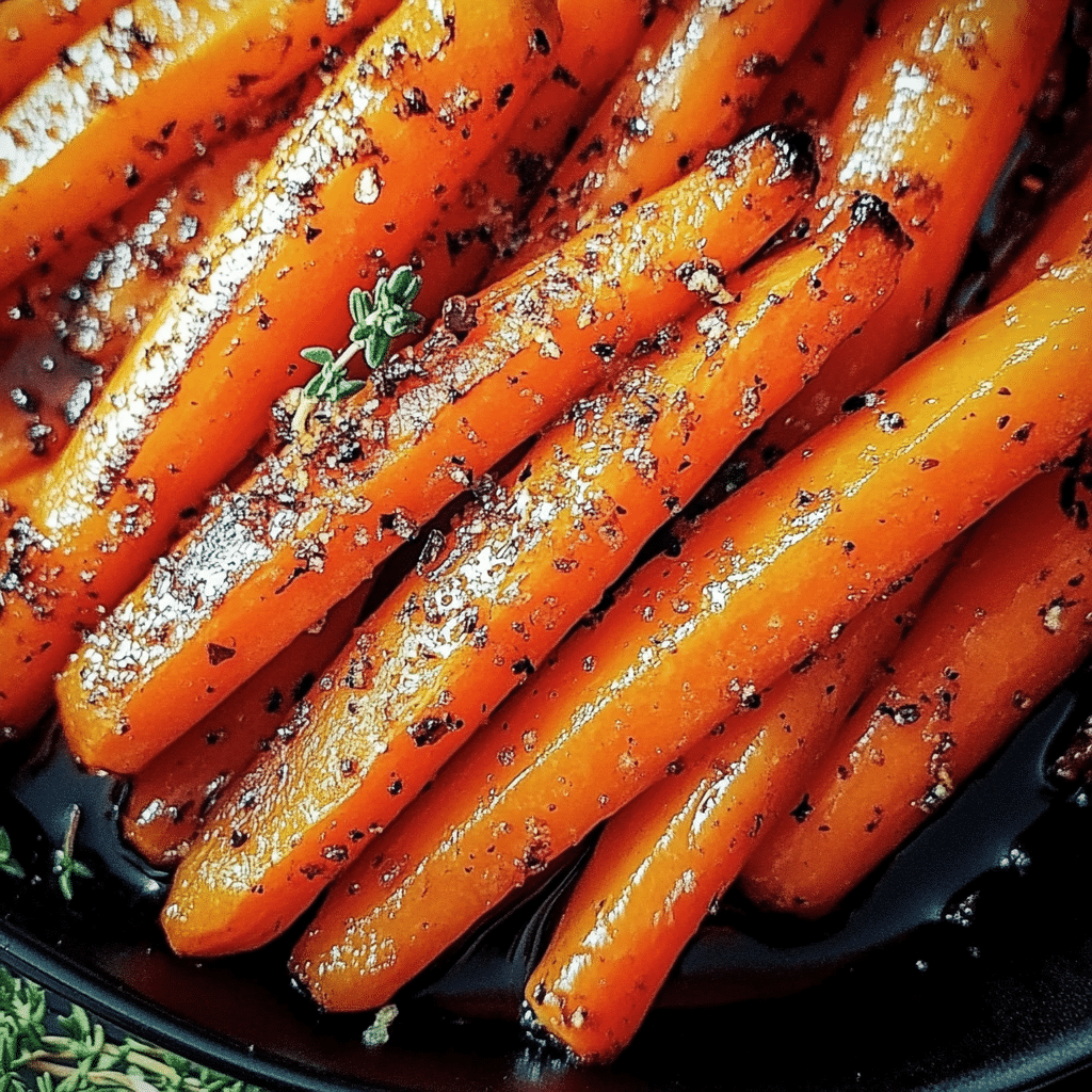 Honey Garlic Butter Roasted Carrots