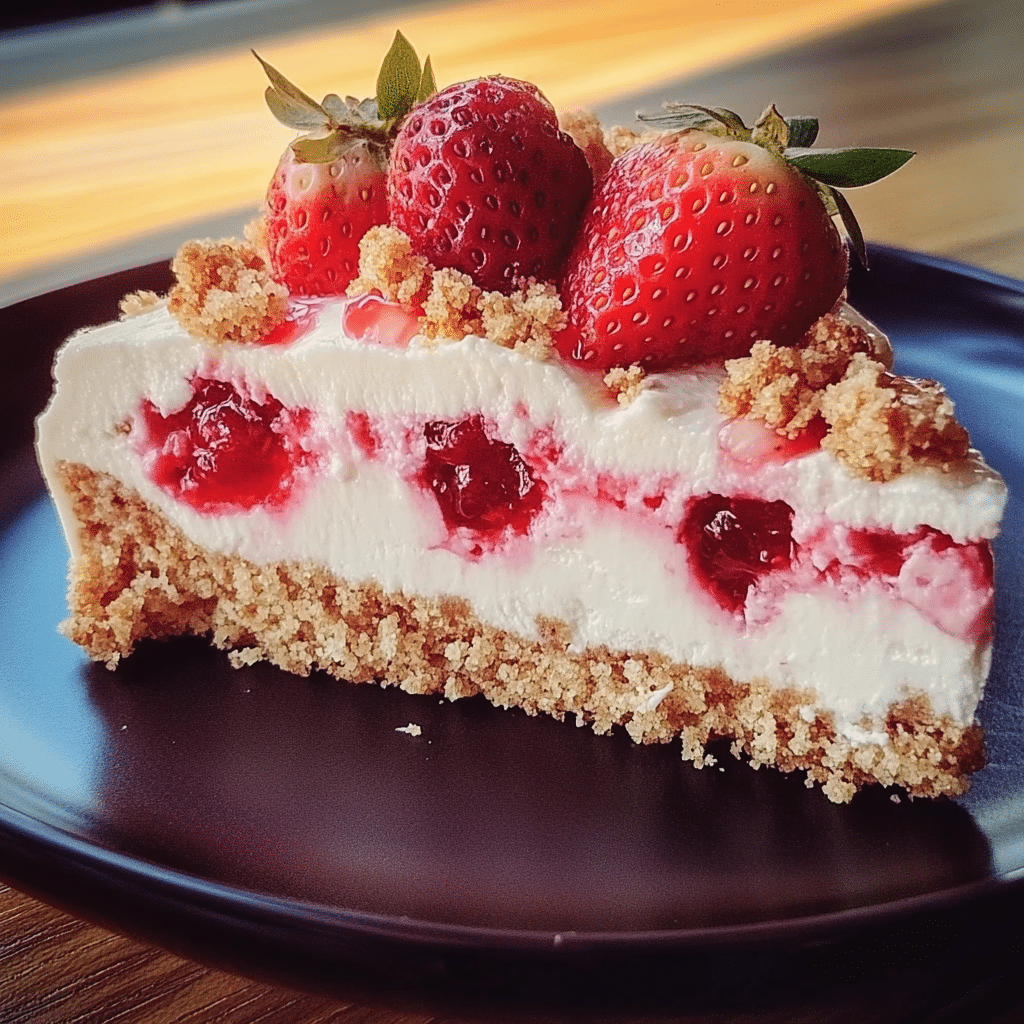 Berrylicious Strawberry Crunch Cheesecake