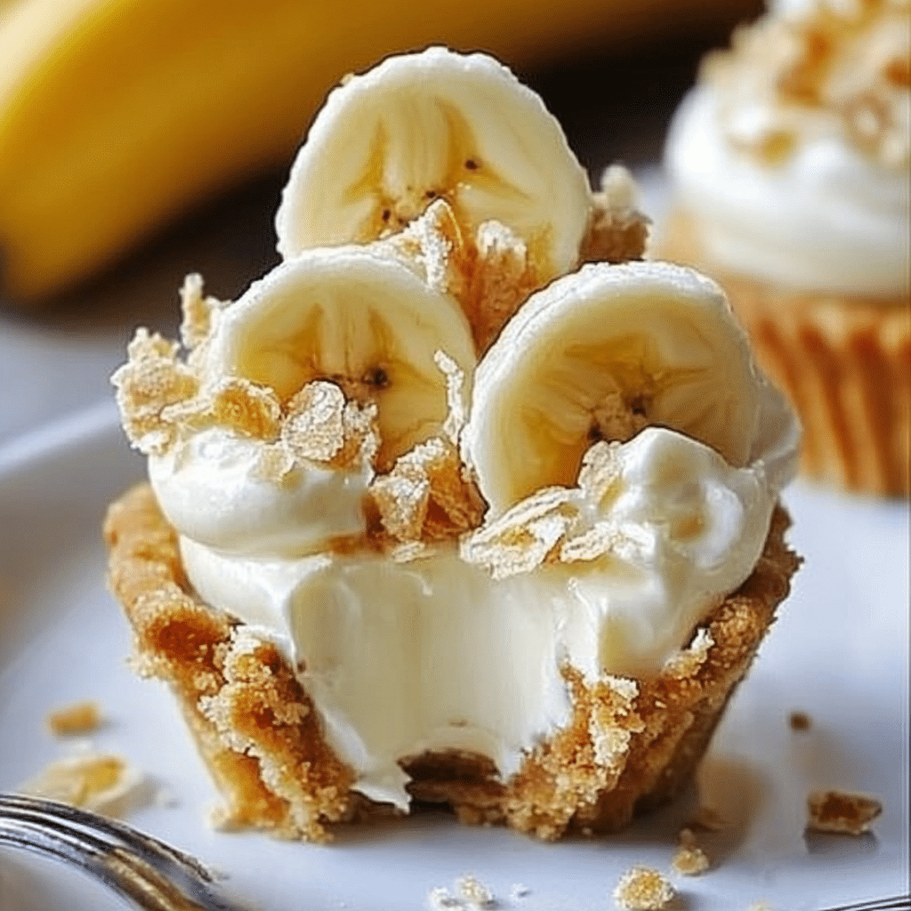 No-Bake Mini Banana Cream Pies