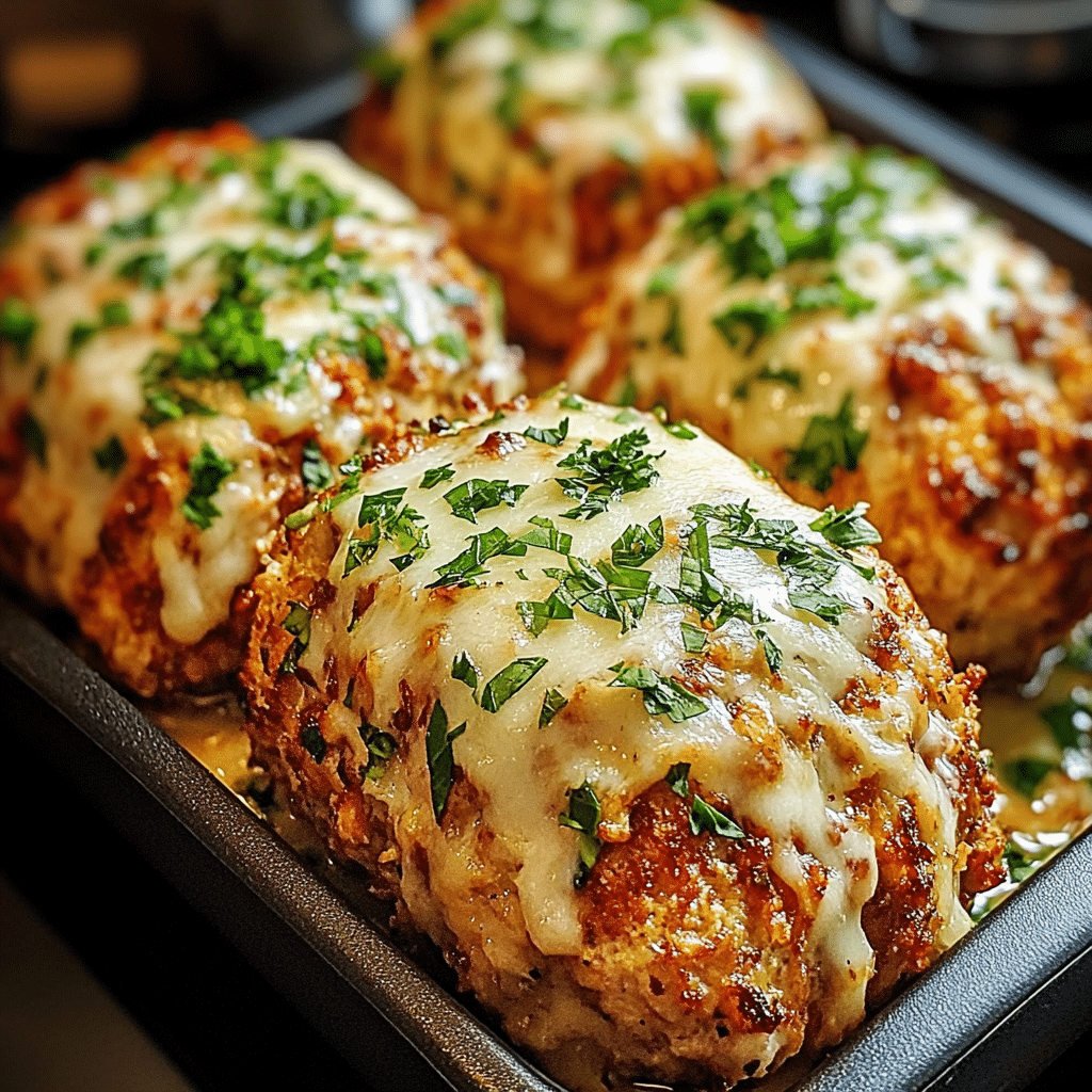 Garlic Parmesan Chicken Meatloaves